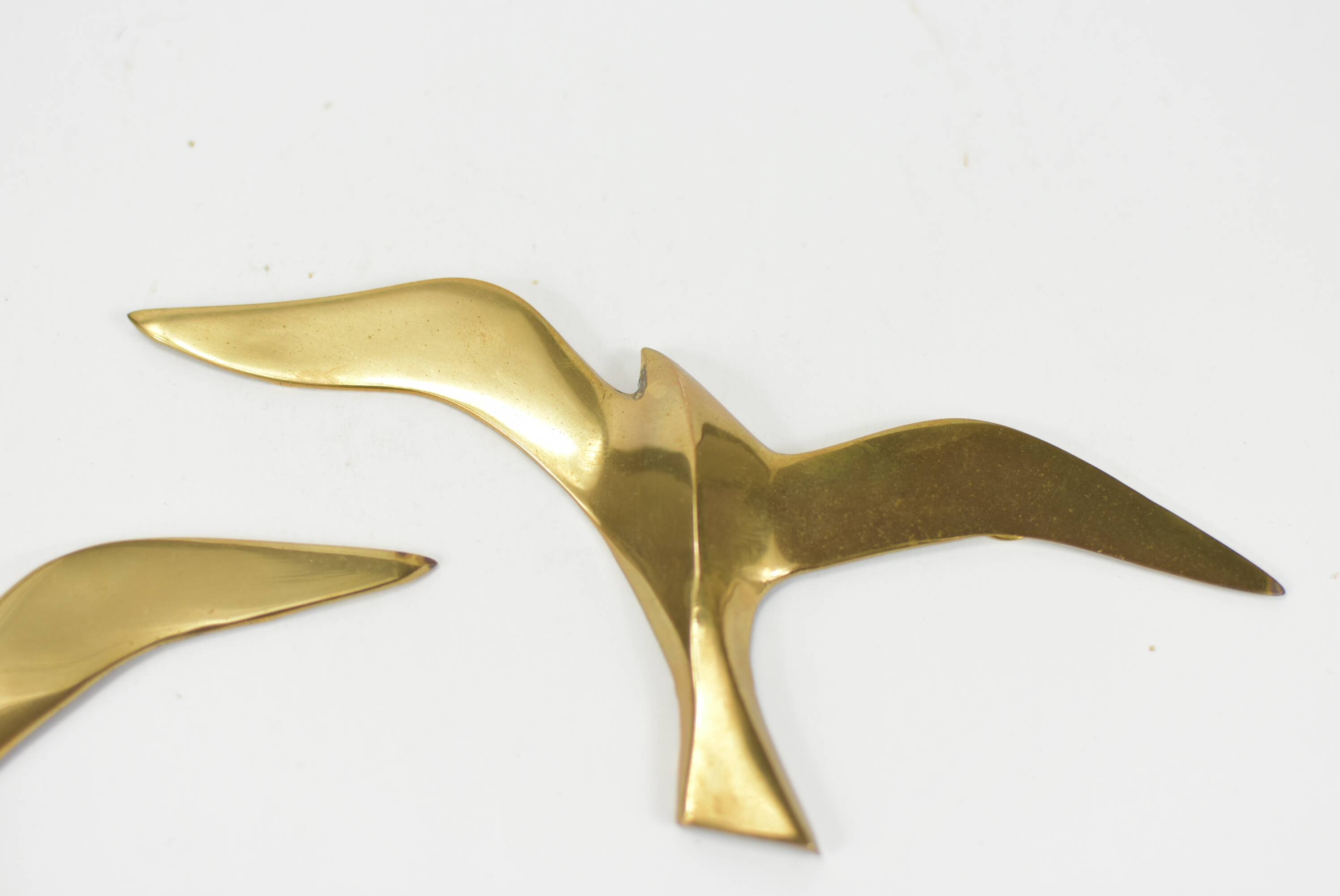 Pair of brass birds