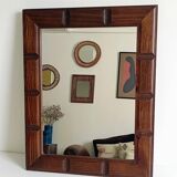 Mid-Century Spanish Oak Wall Mirror– Castilian Style, 1950s