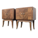 Pair of vintage Art Deco mid-century bedside tables