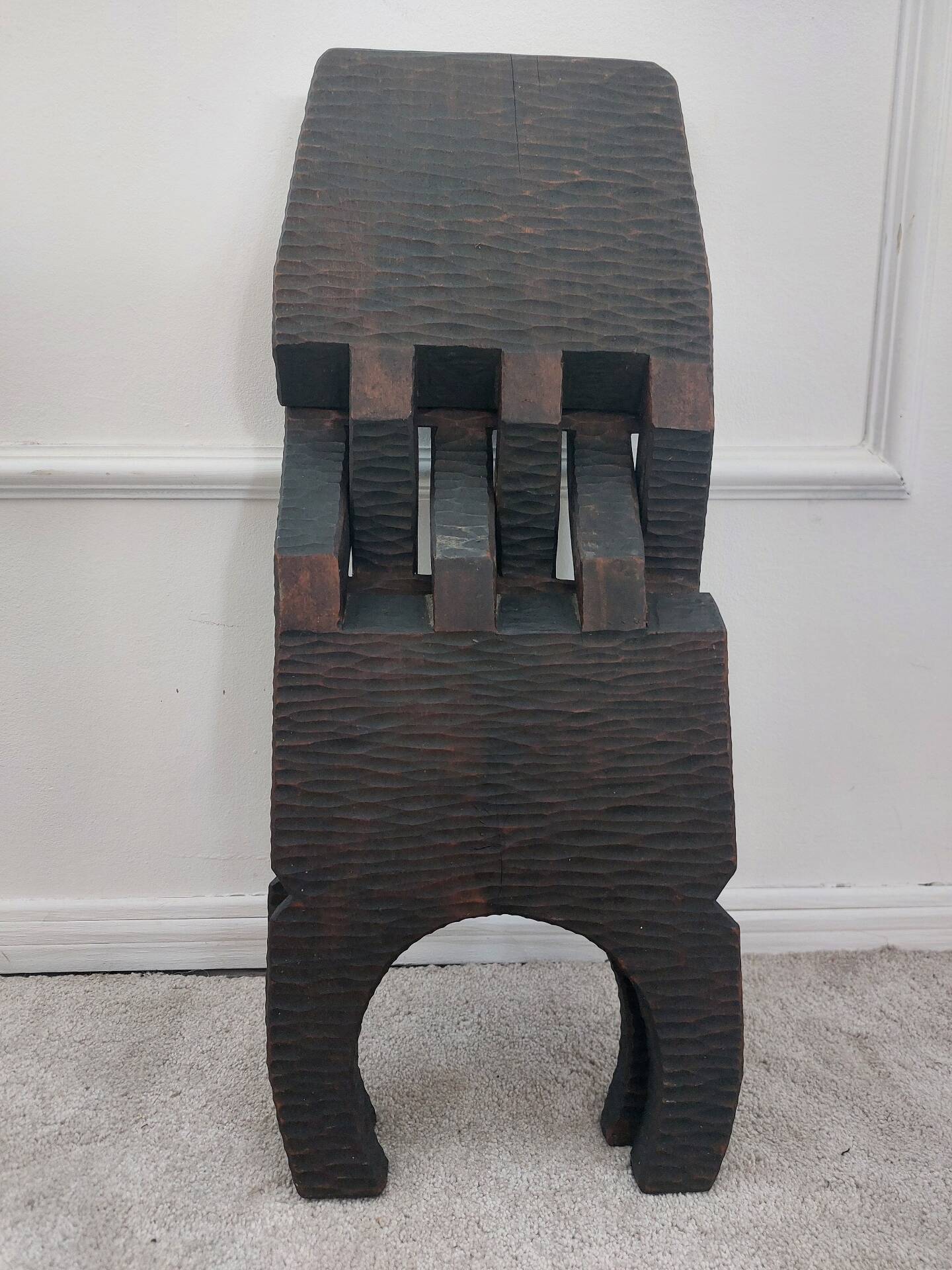 Small Mexican footrest attributed to Don Shoemaker.