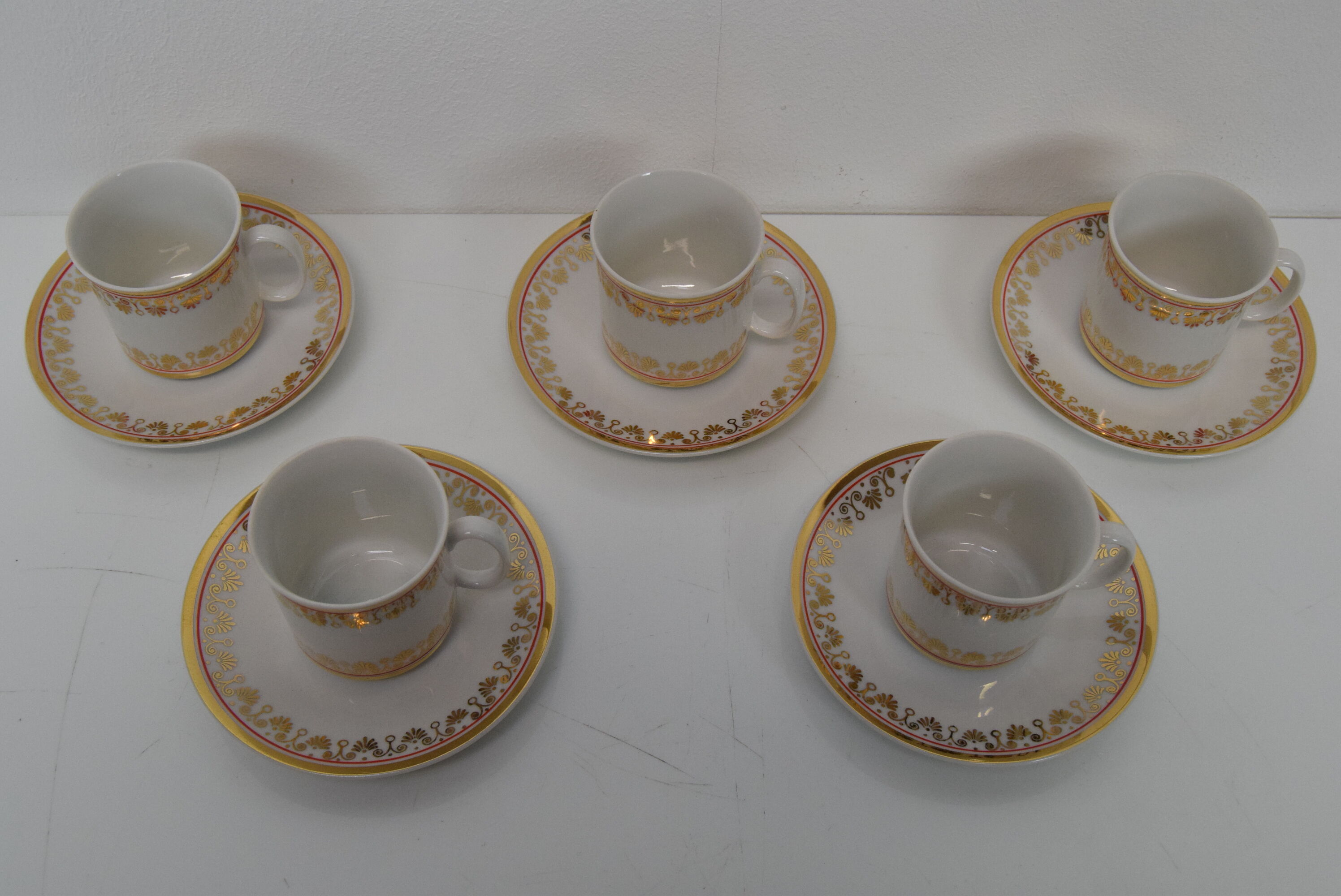 Set Porcelain for tea or coffee,Carlsbad porcealin by company Epiag D.F.,Circa 1960'S.