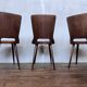 Trio of vintage retro Dove Baumann chairs 1960