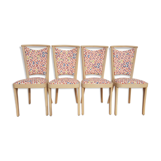 4 Old Chairs " Baumann France "No. 1160 Vintage