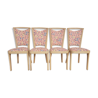 Set de 4chaises anciennes " Baumann France "N° 1160 Vintage