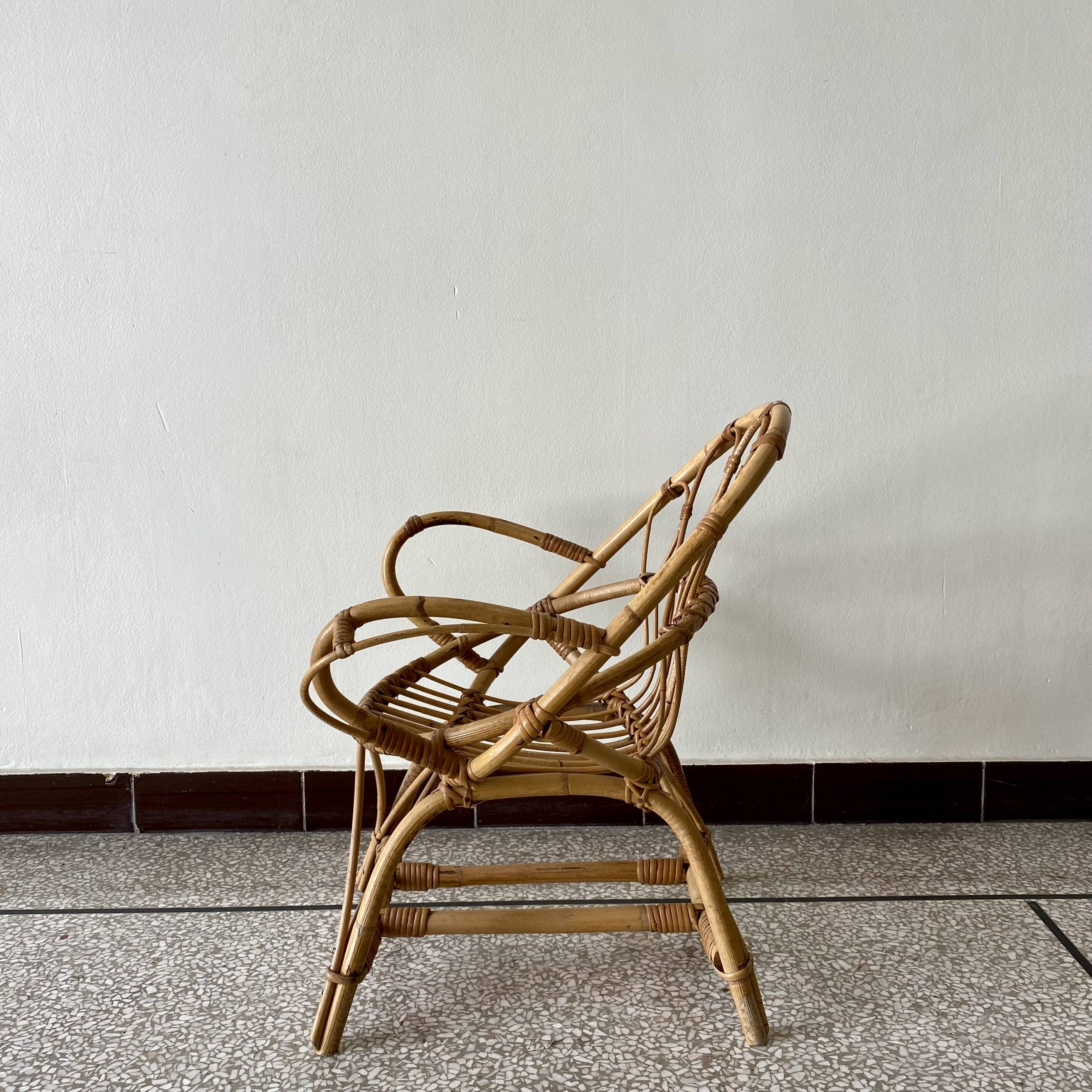 Fauteuil en rotin enfant