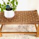 Stool bench wood and rope vintage bohemian spirit