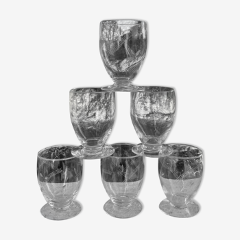 Engraved blown glasses