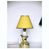 Lampe en céramique jaune vintage