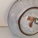 Vintage ceramic bowl – embossed grape pattern in slip style
