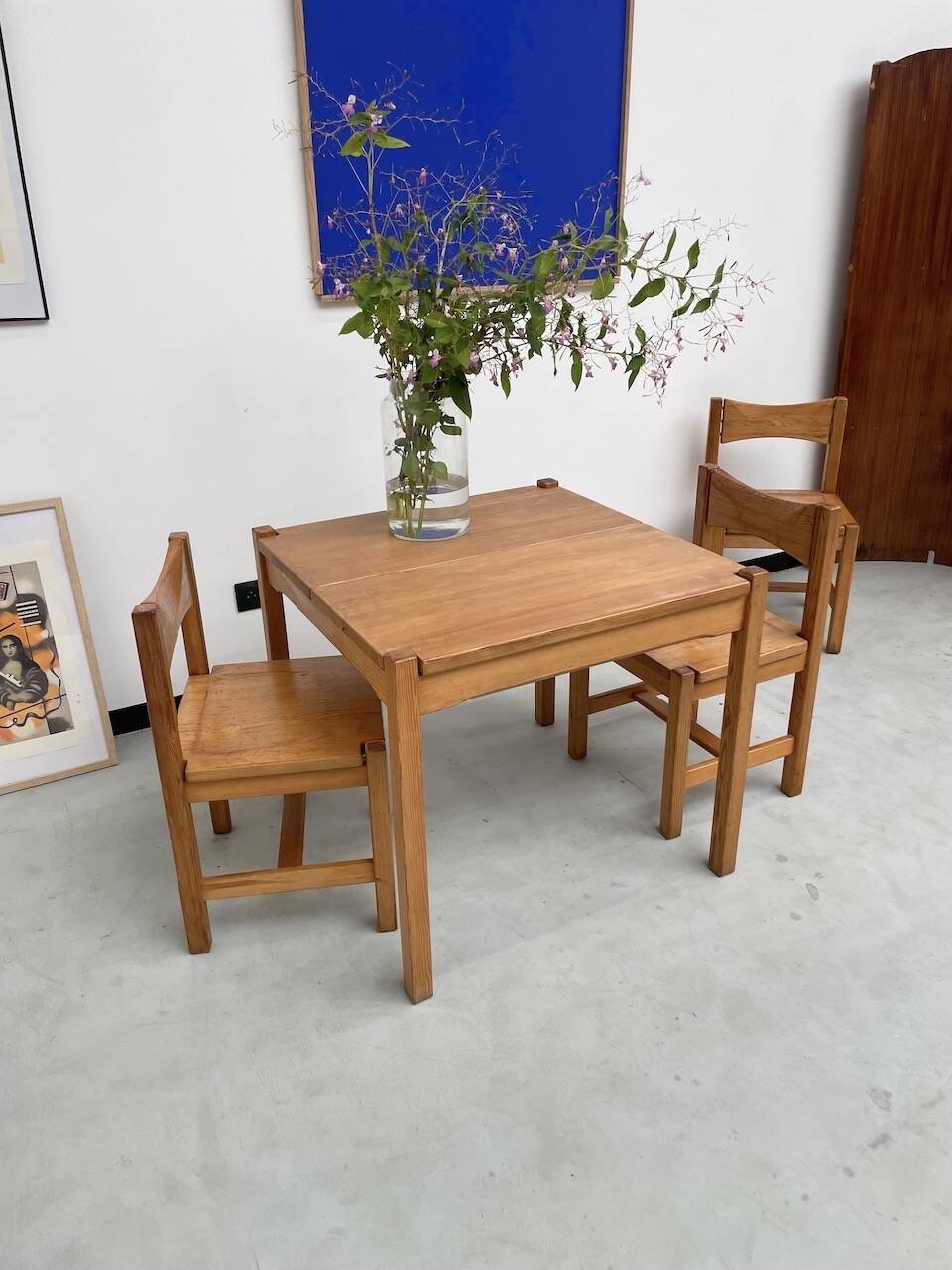 Table pin et chaises « hongisto » Ilmari Tapiovaara