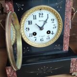 Old fireplace set period Napoleon III clock clock chandeliers