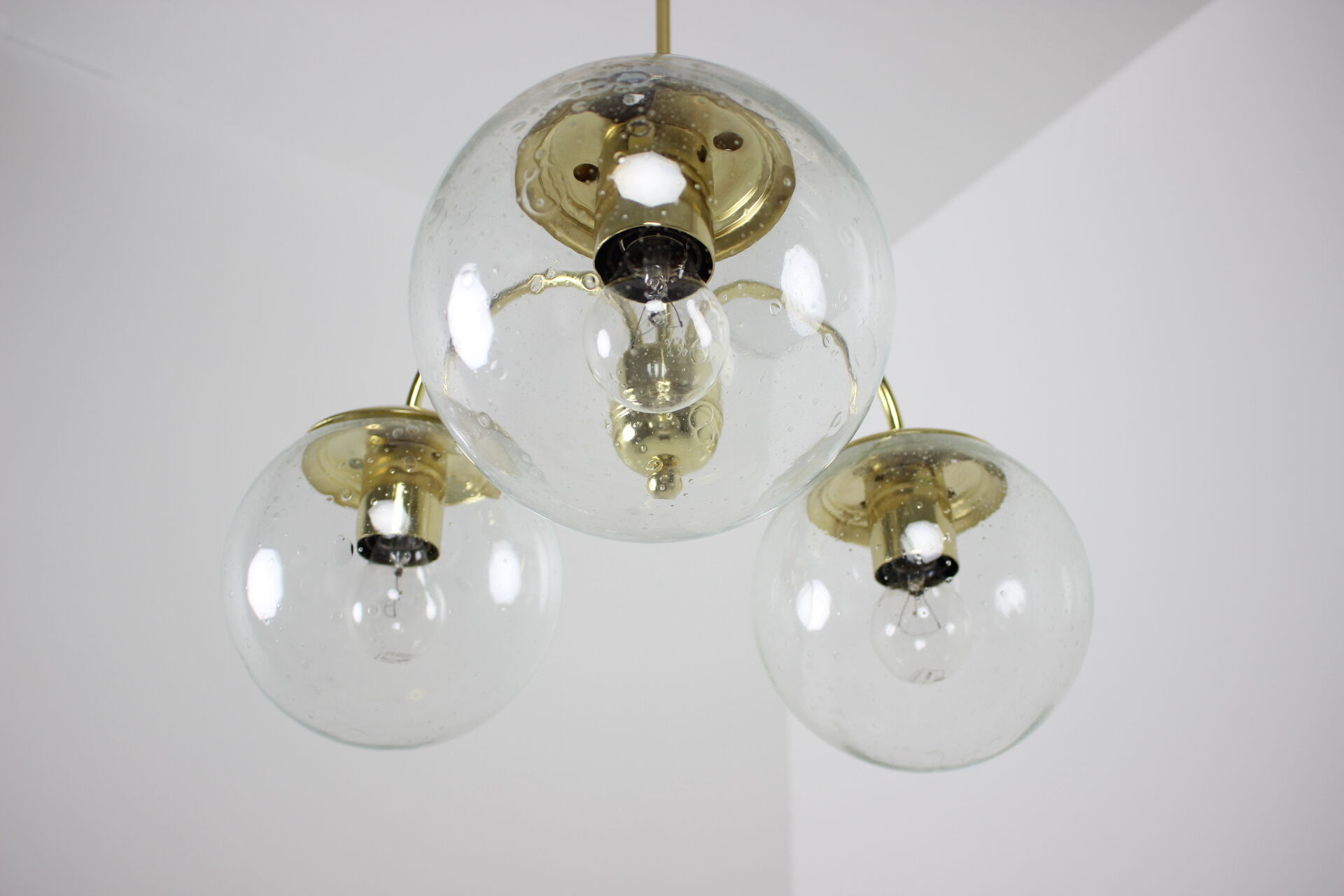 Mid-century chandelier Kamenický Šenov, 1980