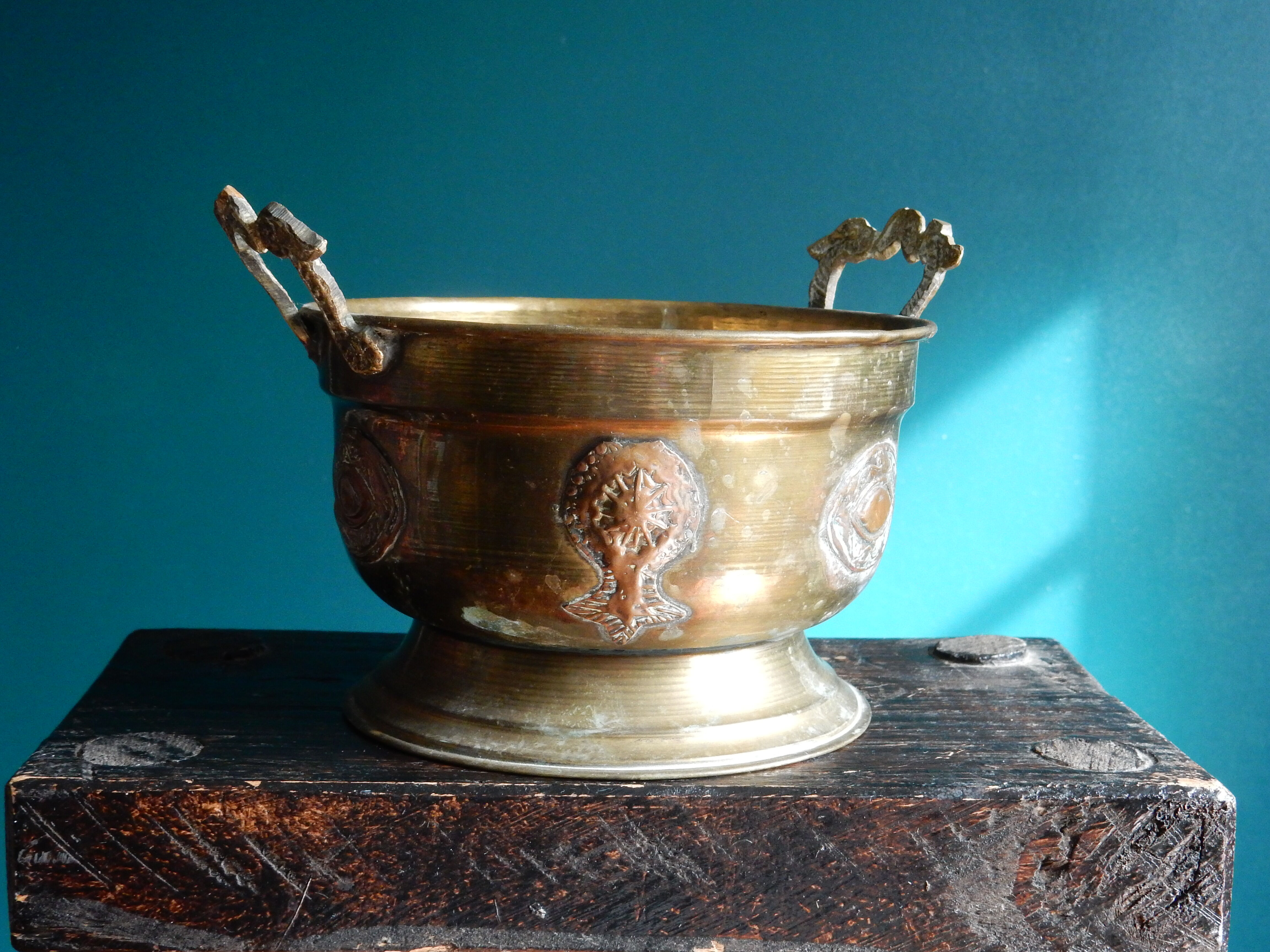 Cache-pot sartic sa maroc in brass and copper