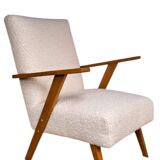 Set of 2 vintage bouclé armchairs