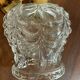 Vintage molded glass and gold metal pendant light