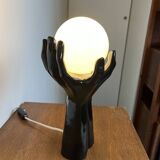 Vintage 70s hand lamp with globe