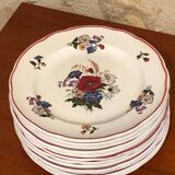 Set of 12 Sarreguemines plates