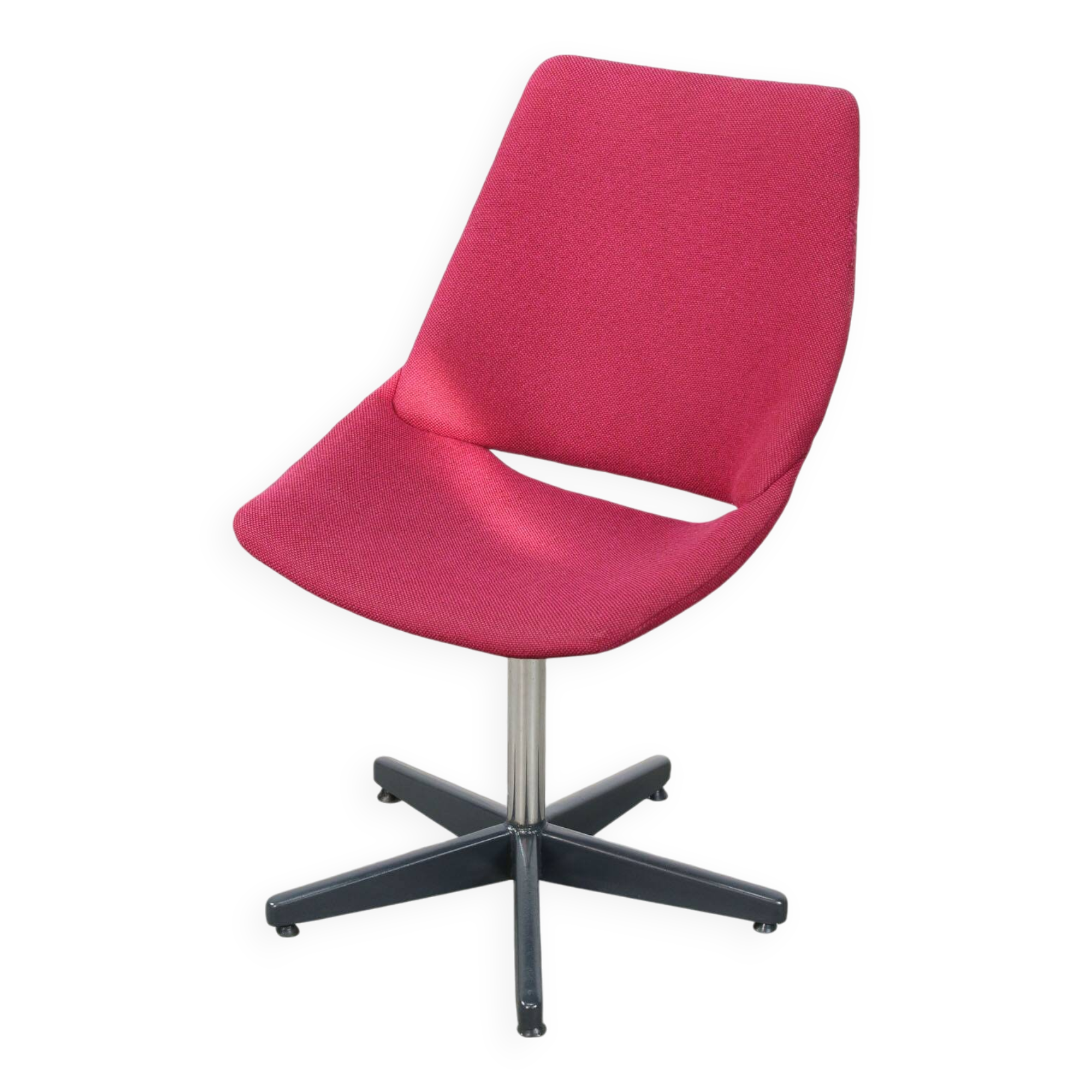 Pink Shell Swivel Chair by Niko Kralj for Stol Kamnik, 1970s
