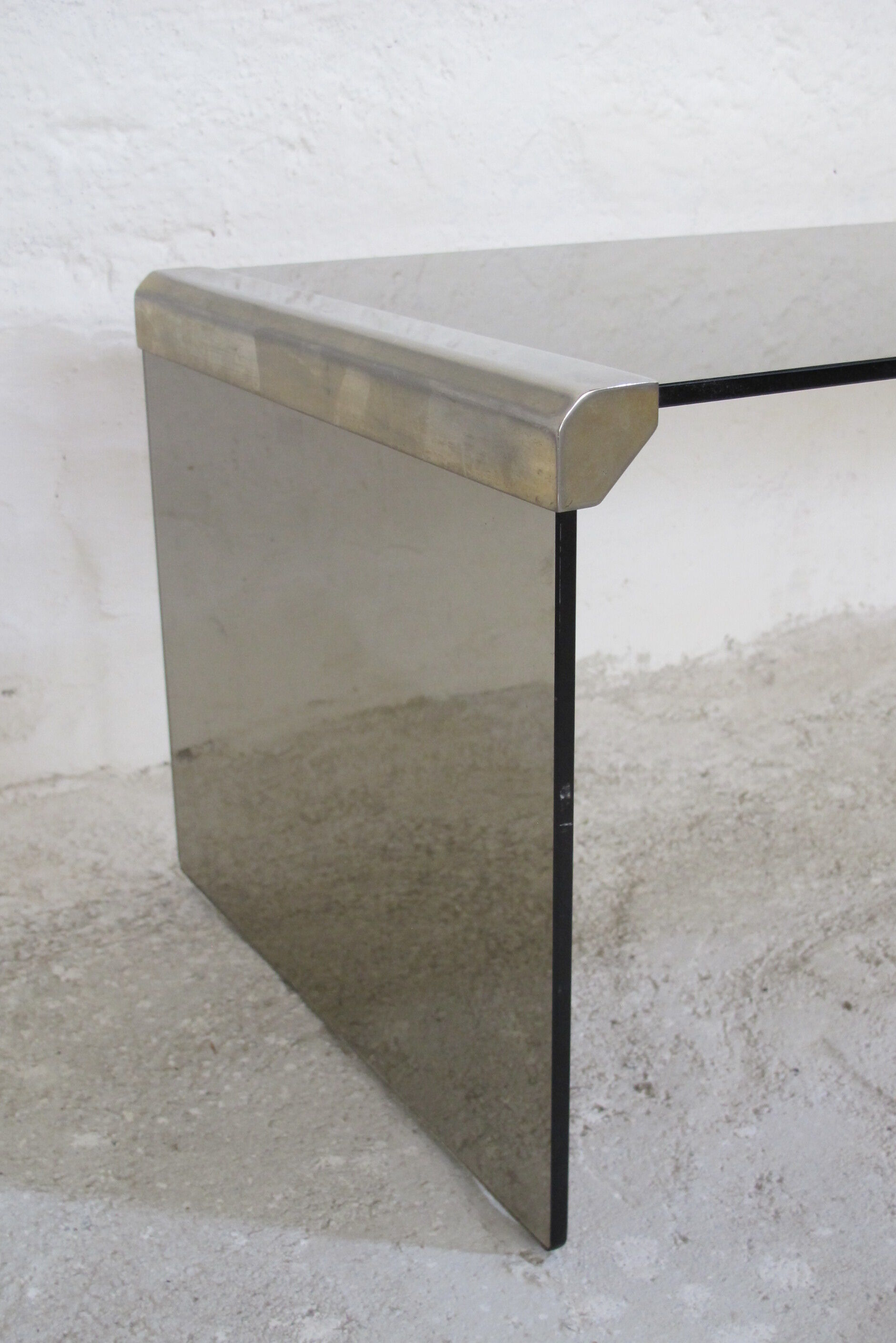 Galotti and Radice 70s smoked glass coffee table
