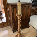 Wooden floor lamp