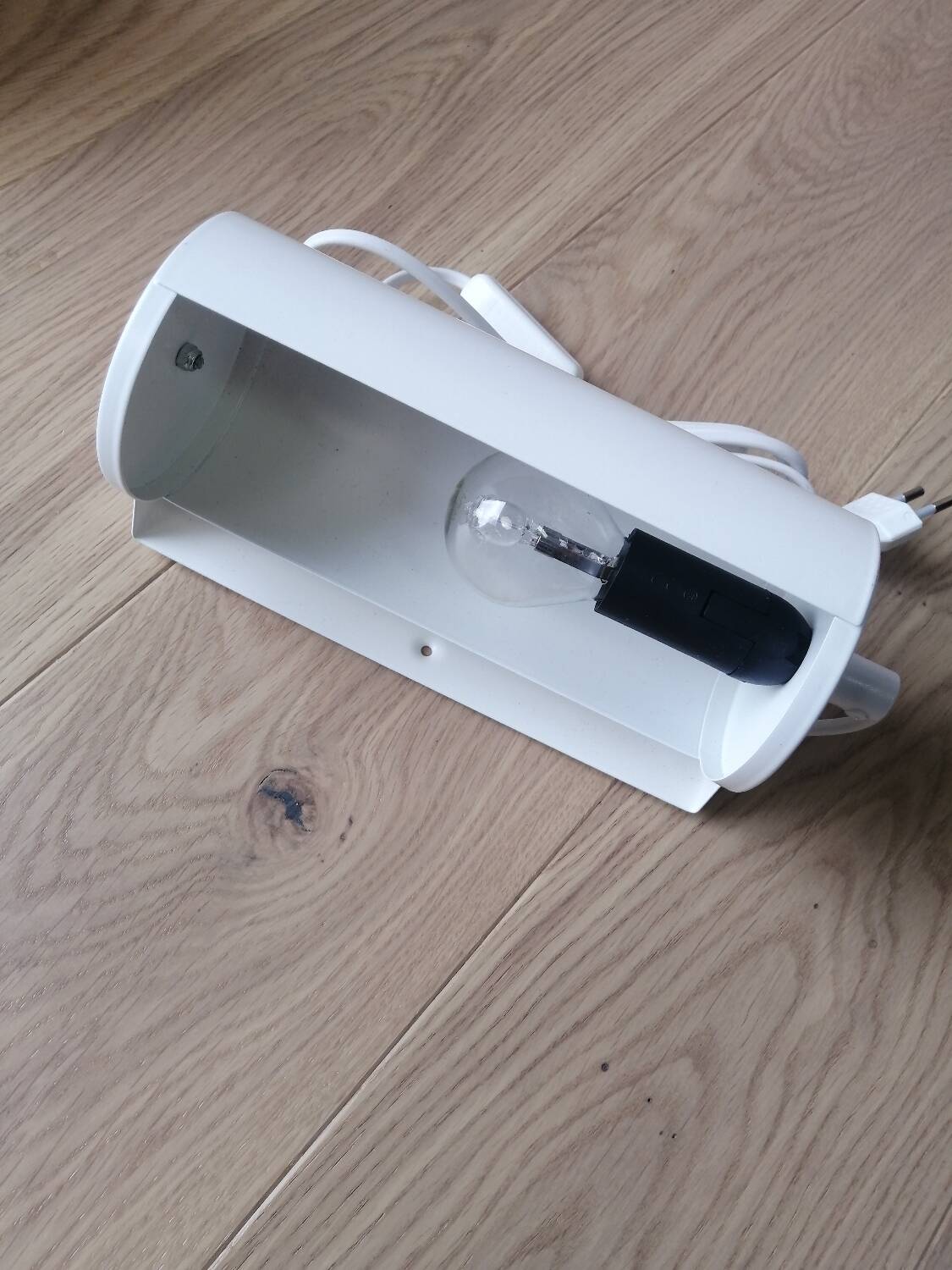 White metal wall lamp, Ikea 80s