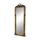Miroir de palais français avec nœud et têtes de lion, cadre doré