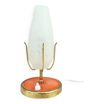 Table lamp, opaline and metal, 1950