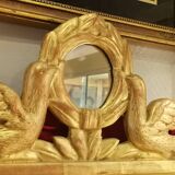 Mirror with gilded wood frame, dove decor