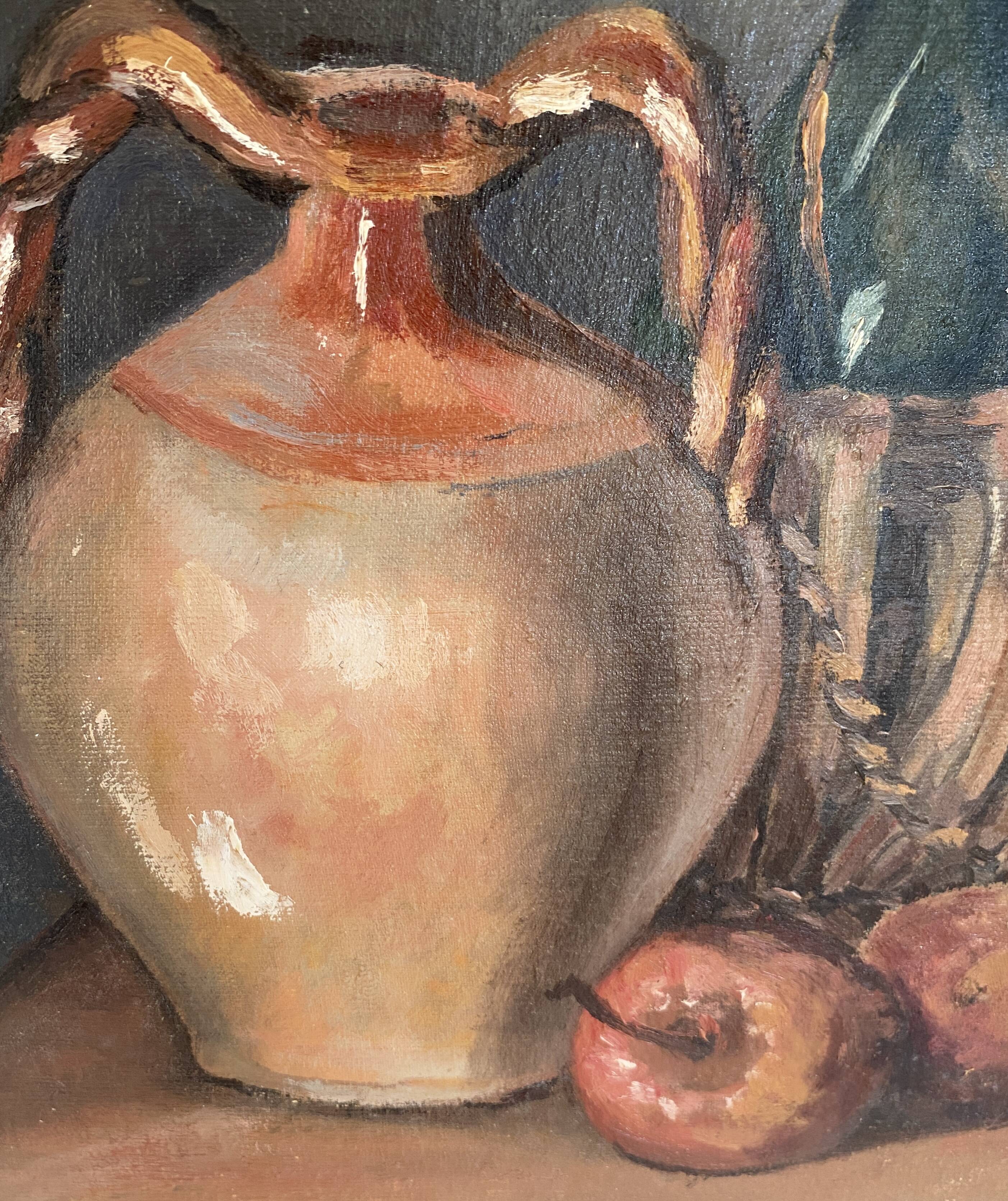 Still life oil, framed under glass
