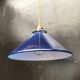 Suspension cône opaline bleu