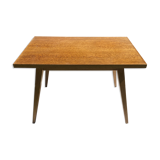 Wooden coffee table compass legs 50s