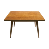 Wooden coffee table compass legs 50s
