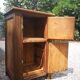 Former ice fridge craft furniture
