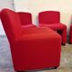 Arfa editor - Set of 4 red wool armchairs - 1980