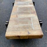 Vintage rectangular coffee table by Roger Capron, ceramic and herbarium design, 120cm