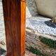 Furniture of 16 lockers in vintage solid wood