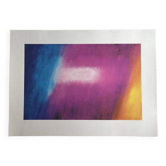 Jacques monory, fuite n° 7, 1980. sérigraphie originale signée au crayon