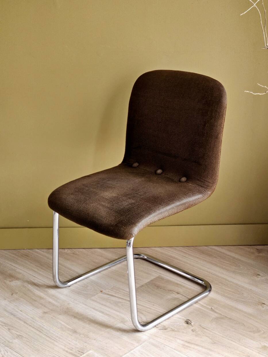 Vintage chair in chrome tubing – 1960s/70s