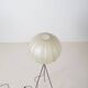 Lampadaire tripode cocon en fibre de verre et laiton, années 1960