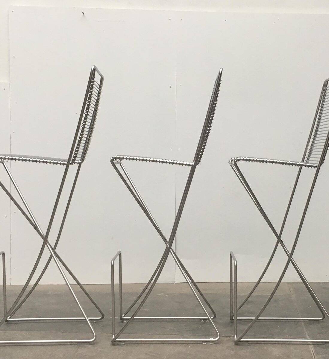 Kreuzschwinger Bar Stools 2nd Generation German by Till Behrens for Till Behrens Systeme, 2000s, set of 4