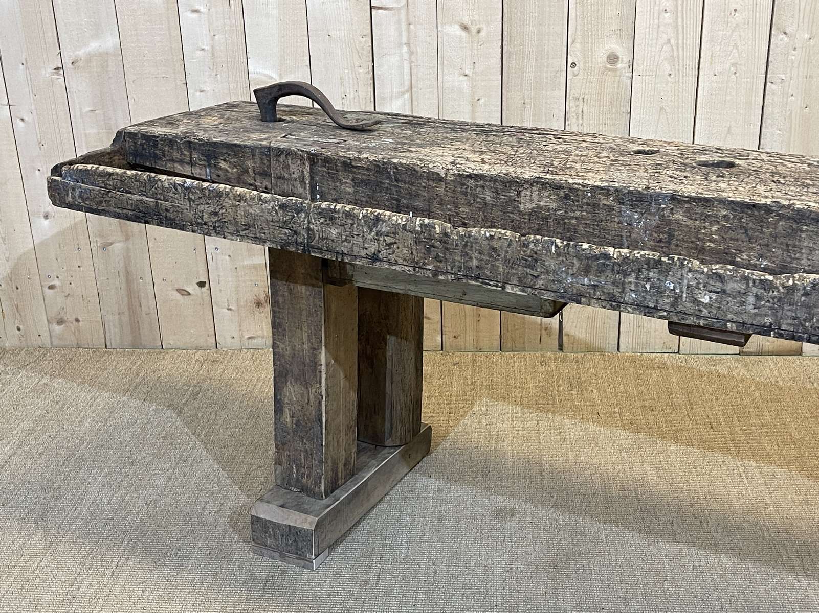1930s carpenter's workbench in oak, poplar and beech