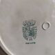 French antique barbotine plate decorated with stencil of grapes, faience de Castres