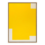 Peinture originale abstraite, jaune citron