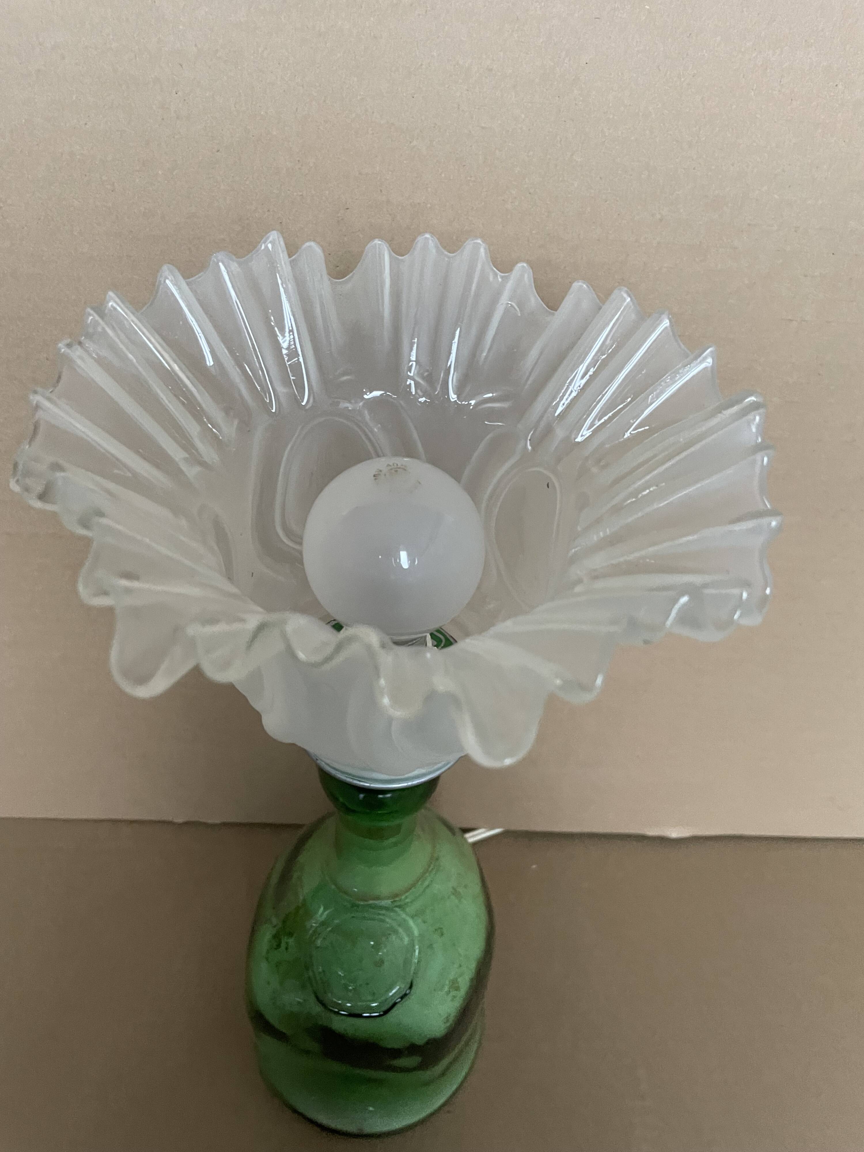 Antique glass table lamp