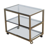 Vintage sideboard in metal and glass 1970