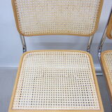 Series of 4 Cesca B32 chairs by Marcel Breuer