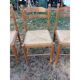 6 chaises de cuisine bois, paillées