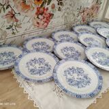 Set of 12 Bavaria porcelain dessert plates model China Blau