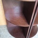 Pair of art deco style mahogany corner cabinets