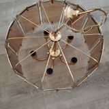 Glass and brass chandelier